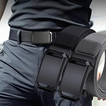 The Fieldline – Canvas Tactical Belt with Automatic Buckle for Outdoor & Workwear
