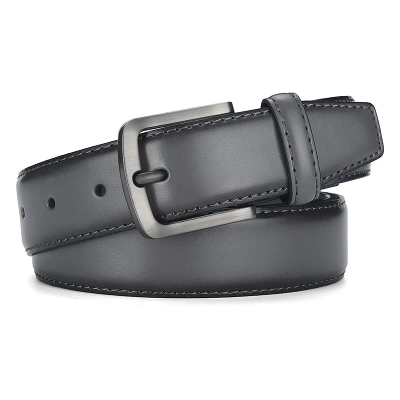 小物 LEATHER PIN BUCKLE BELT Leather Pin Buckle Belts For Men Male Strap Fashion Silvery