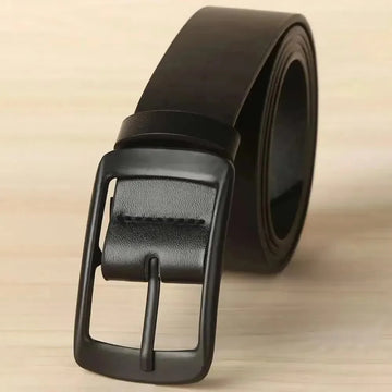 The Crossline – Slim PU Leather Belt with Metal Buckle for Casual & Everyday Wear