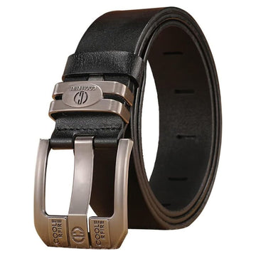 The Broadwell – Wide Cowskin Belt with Sturdy Metal Buckle