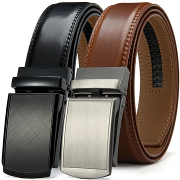 The SlideMark – Ratchet-Style Cowhide Belt with Sleek Alloy Buckle