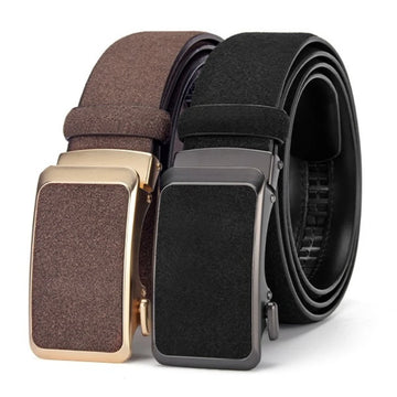 The Marlow - Mens Suede Leather Belt | Automatic Buckle Belt