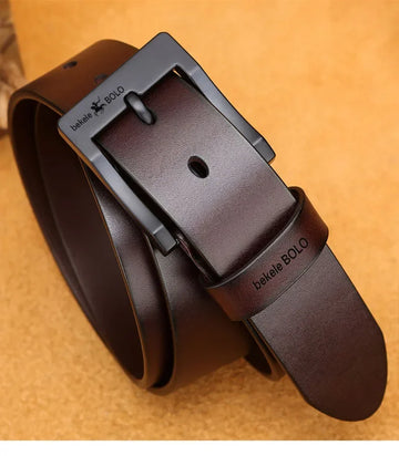 The Monarch – Genuine Split Leather Belt with Alloy Pin Buckle for Jeans & Business
