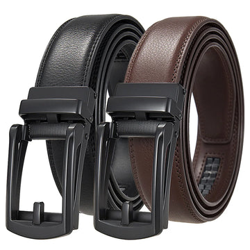 The Regent – Genuine Cowskin Leather Belt with Metal Automatic Buckle