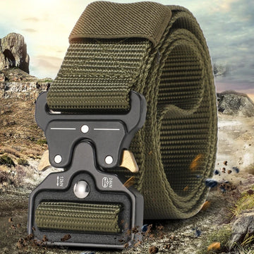 The Sentinel – Tactical Nylon Canvas Belt with Multi‑Functional Buckle for Outdoor & Work