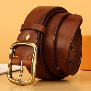 The Bedrock - Mens Full Grain Leather Belt | Heavy Duty Belt