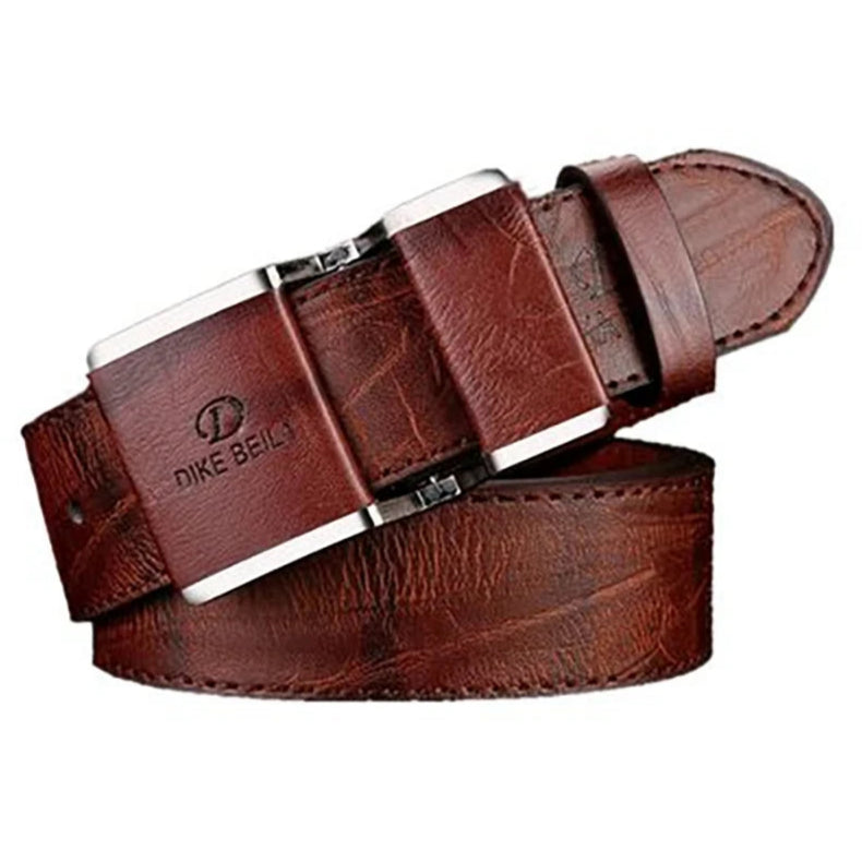 Smooth Buckle Leather Belt