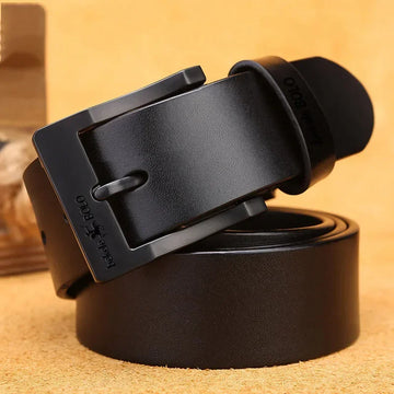 The Crestline – Genuine Split Leather Belt with Alloy Pin Buckle for Jeans & Business